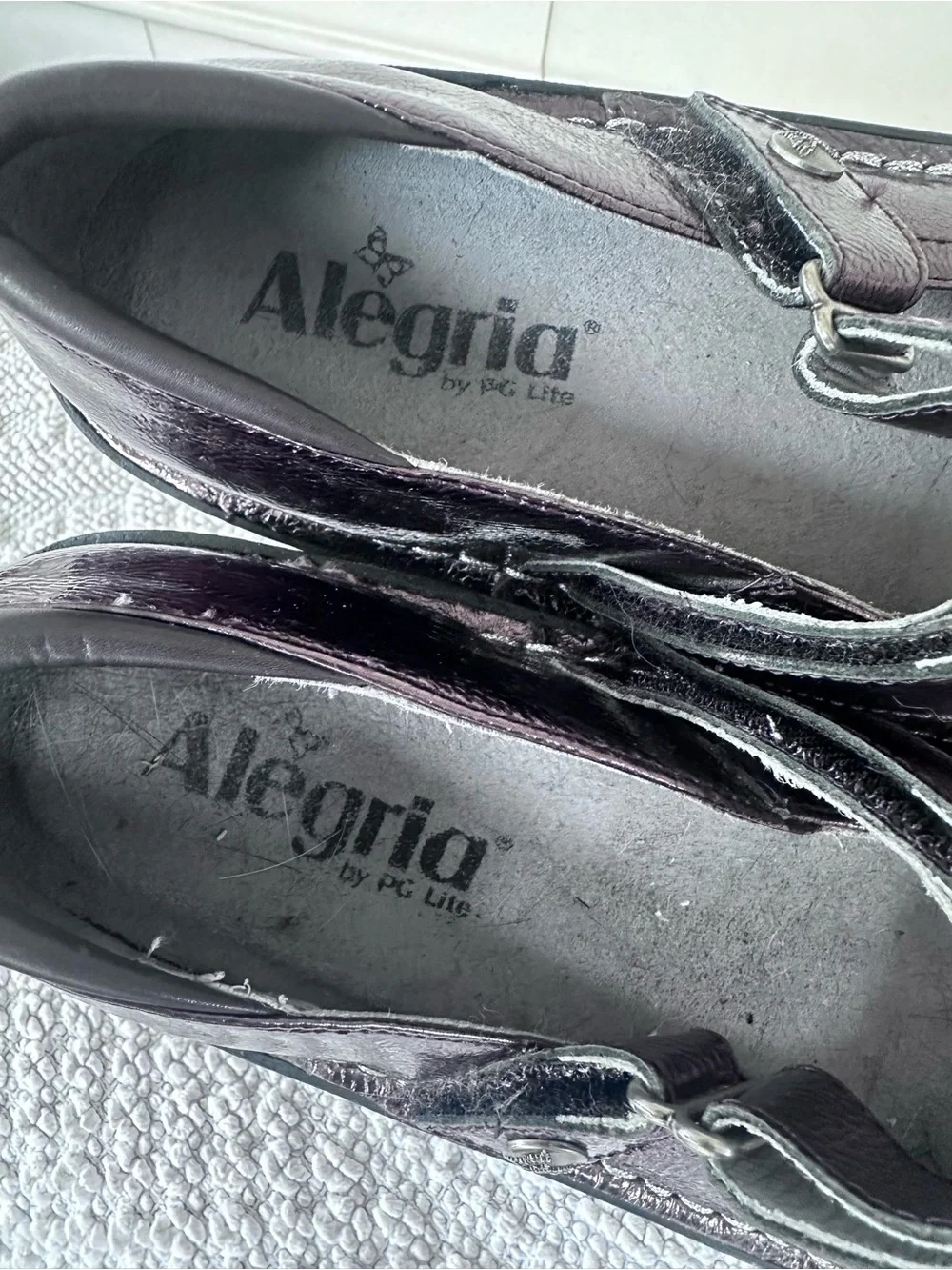 Alegria Metallic Bronze Taupe Mary Jane Shoes